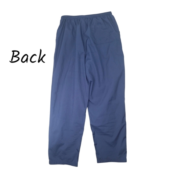 Catalina Polyester Track Pants Drawstring Zip Vent Hem Navy Size Large 12/14 - Picture 3 of 7
